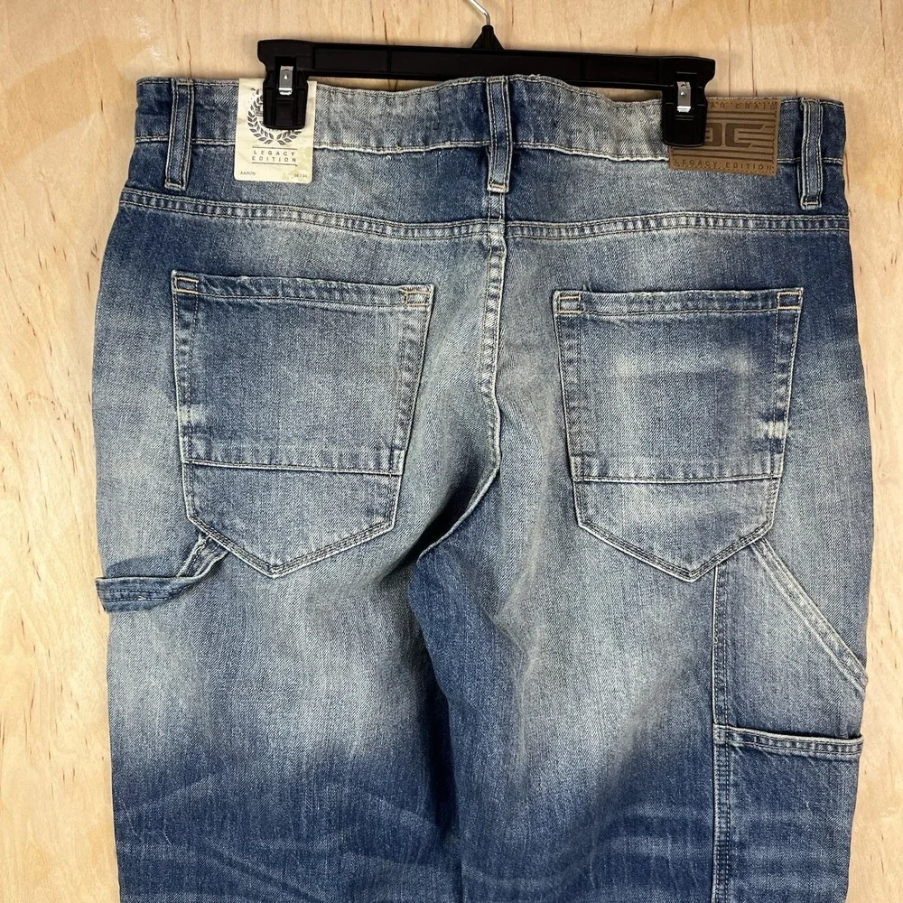 Jordan Craig Aaron Carpenter Jeans 36x34 Sand Wash Paint Splatter Distressed
